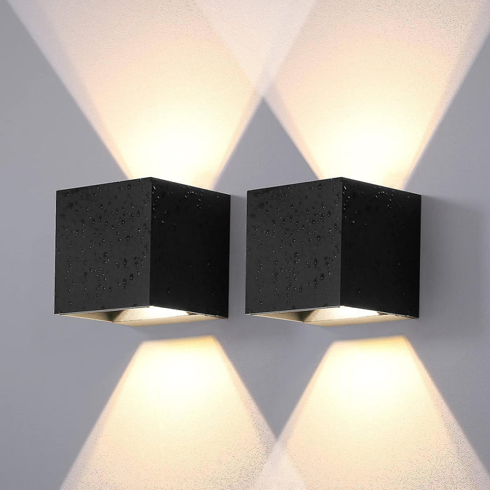 CUBE 10W Black LED Wall light