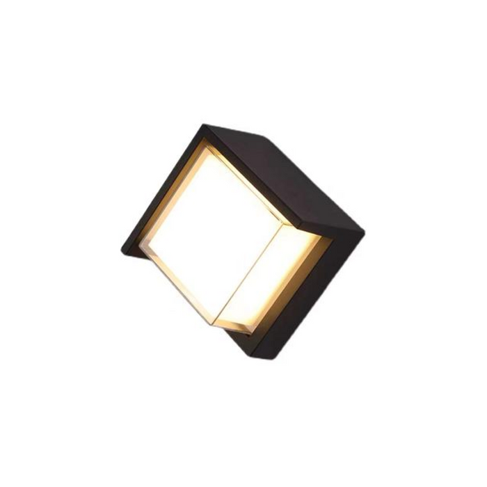 CUMON 6W Black LED Outdoor Light - 110x110mm, IP54, 3000K