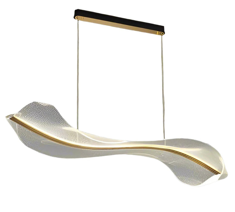 Drifting Wave Led Pendant Light Golden