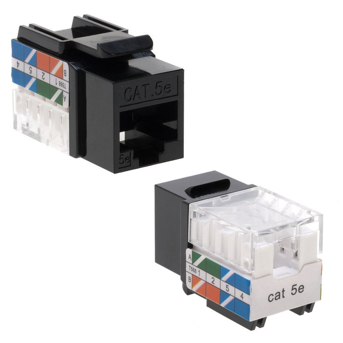 Black RJ45 Cat5e and Cat6 Data Mechanism