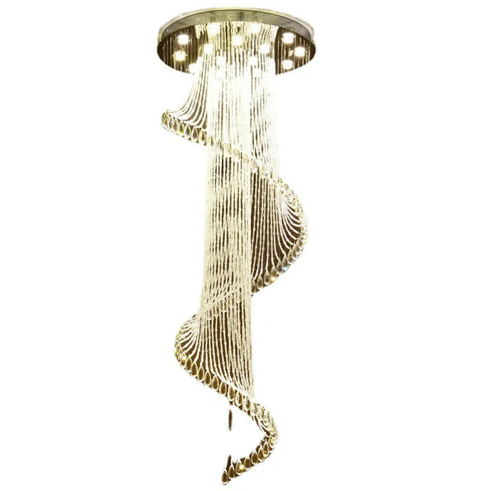 VILLA 2.5M Crystal Ball Spiral Chandelier