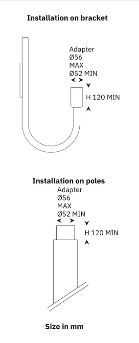 SU-15W LED Pole Mount Globe in Opal 400mm-FLED6003