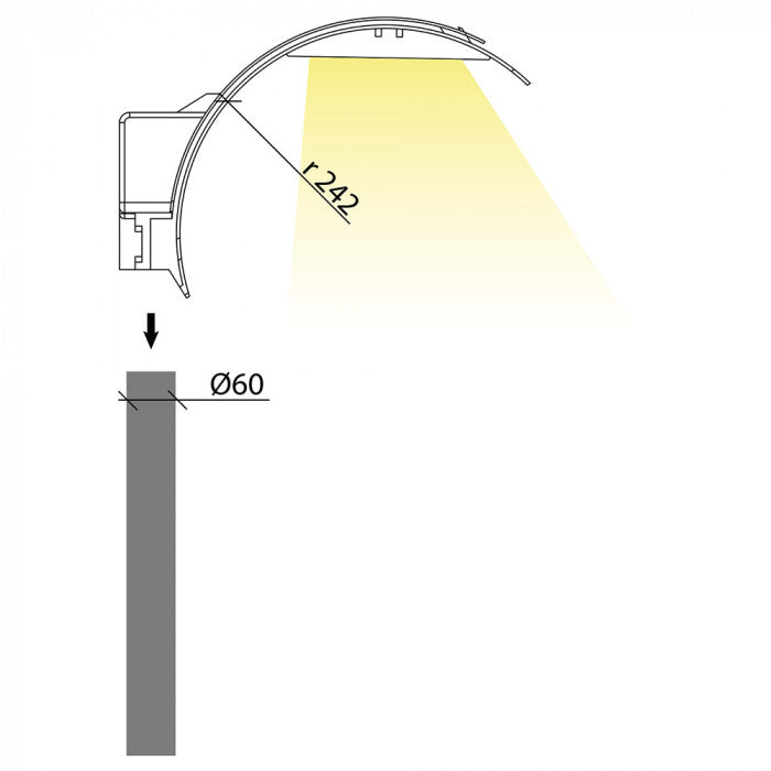 SU-Arc Large Area Pedestrian Lantern Head-F60382-PED