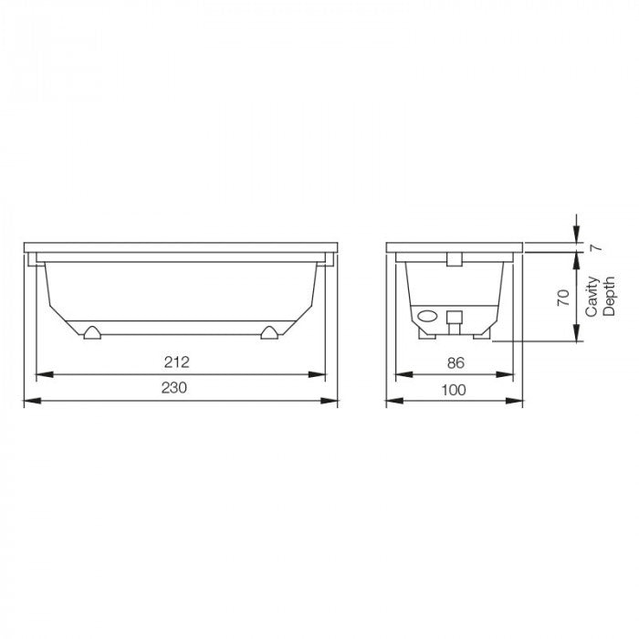 Plain Recess Brick Light WH/BL