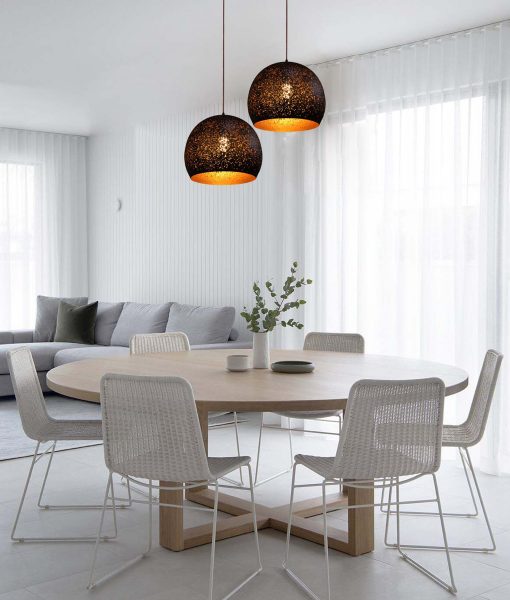 Iron Rust-Colored LED Pendant Light