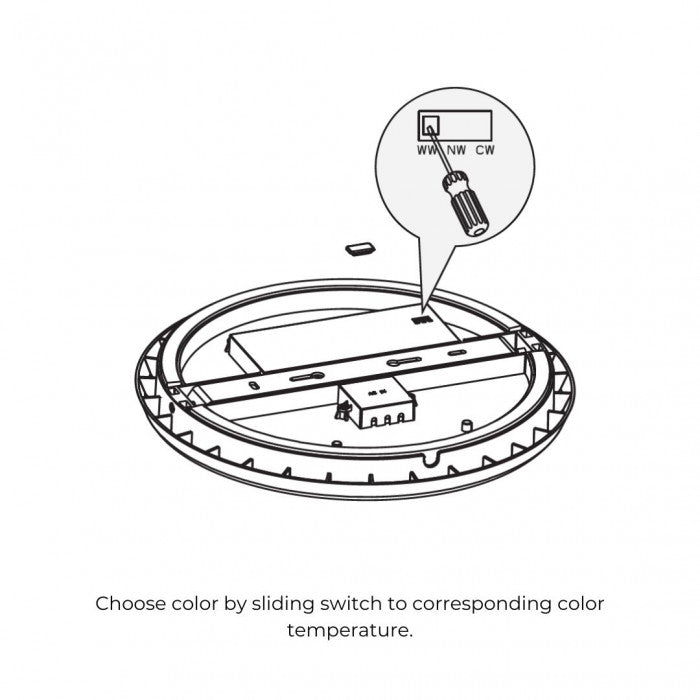 300Ø LED Slimline Colour Adjustable Ceiling Light Dimmable