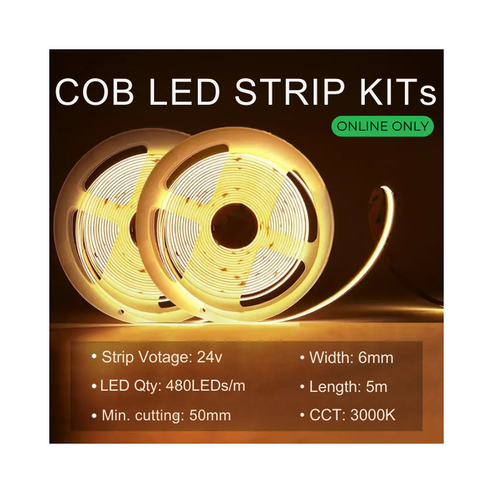 TITAN 5 Meter COB LED Strip Kits Online Only