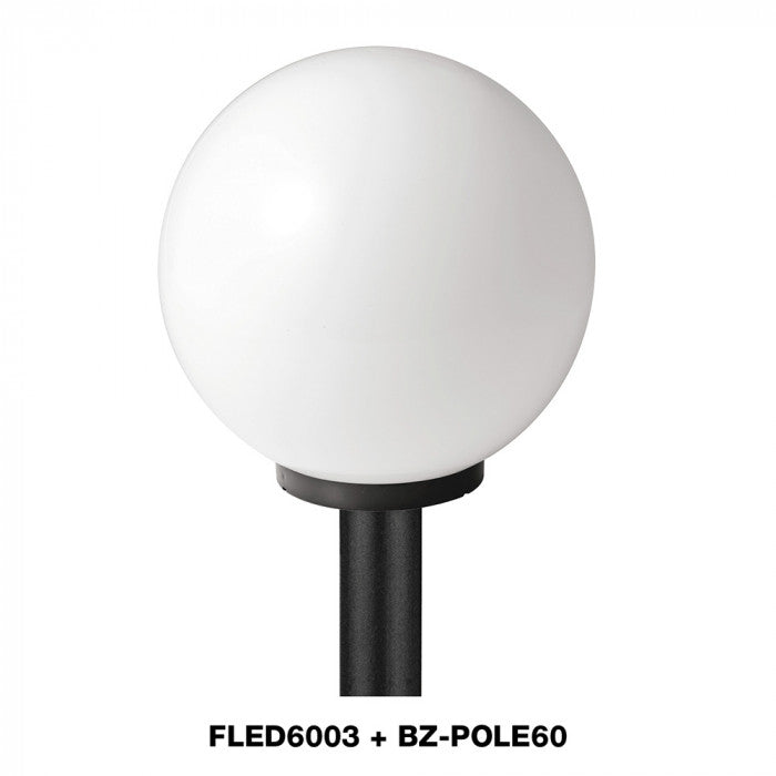 SU-15W LED Pole Mount Globe in Opal 400mm-FLED6003