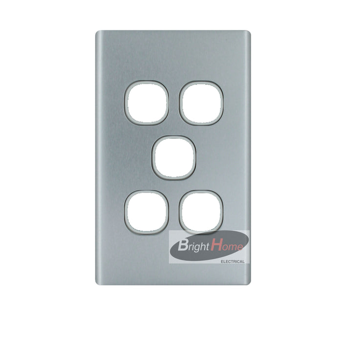 5 Gang Switch Panel Aluminium