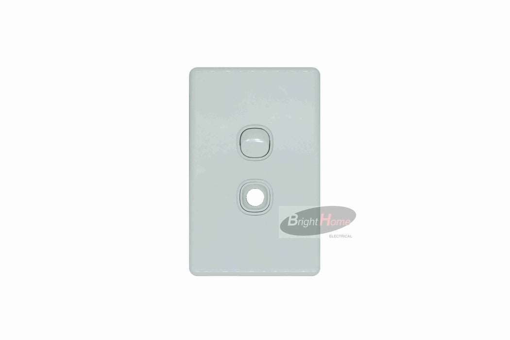 Slim Permanent Terminal Outlet WHITE Base White Cover