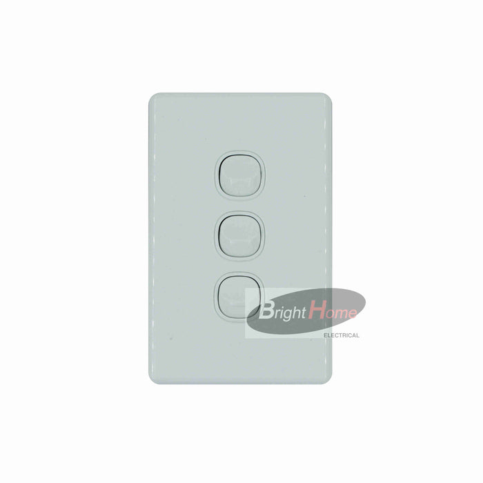 SWS3-WW Slim 3 Gang Switch White base White cover