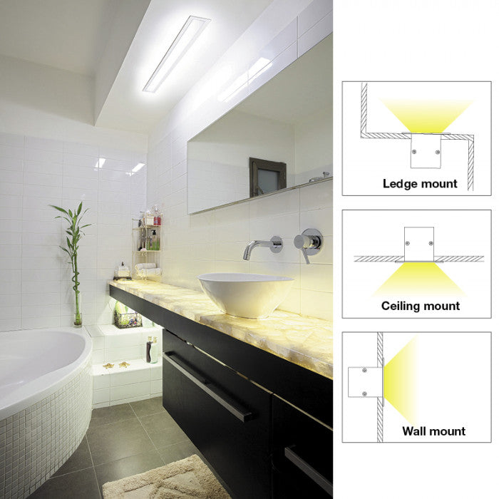 SU-LIND-35R Linear Recessed Mount Striplight 1518mmL GY/WH