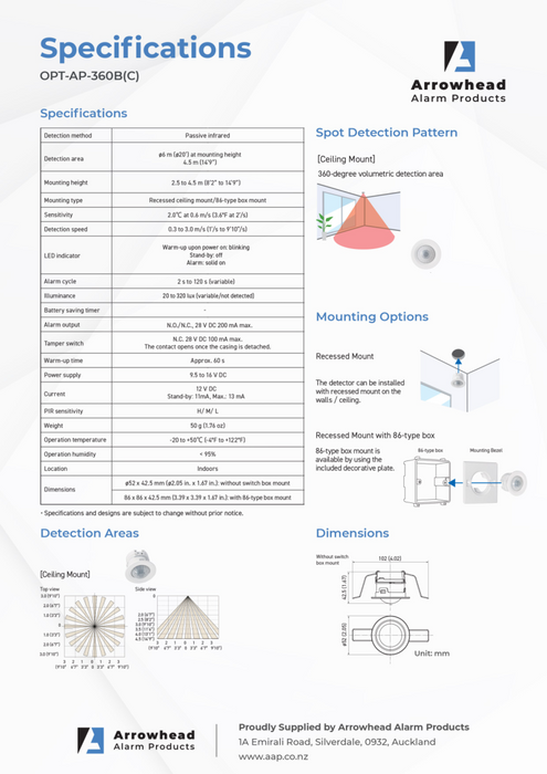 360degree PIR motion sensor-WH