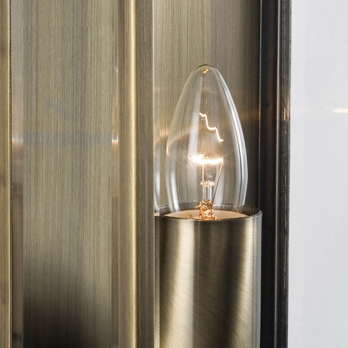 SU-Buxton Wall Light in Antique Brass-SB8204