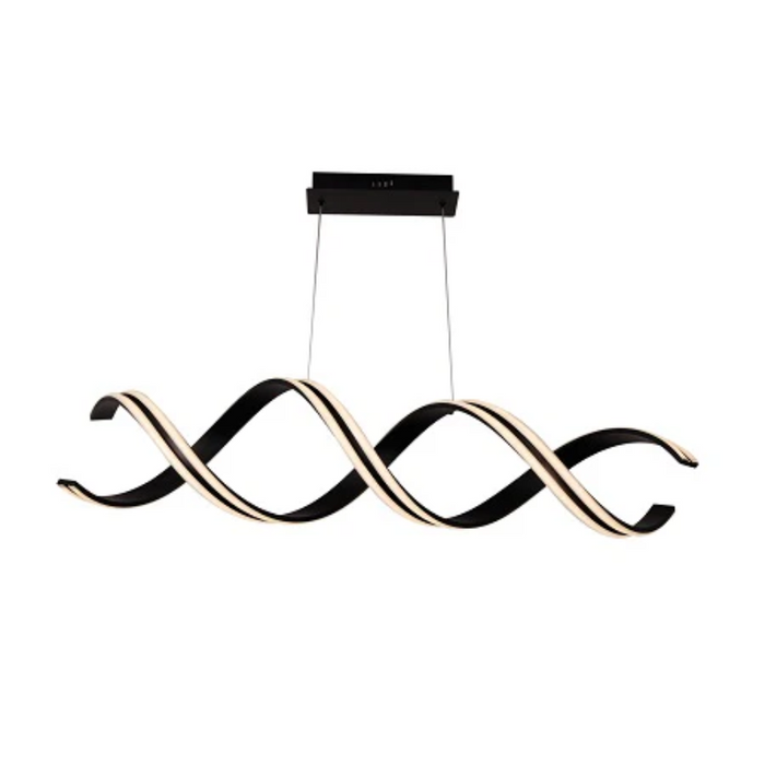 Organic Shaped Streamline LED Pendant Light Black