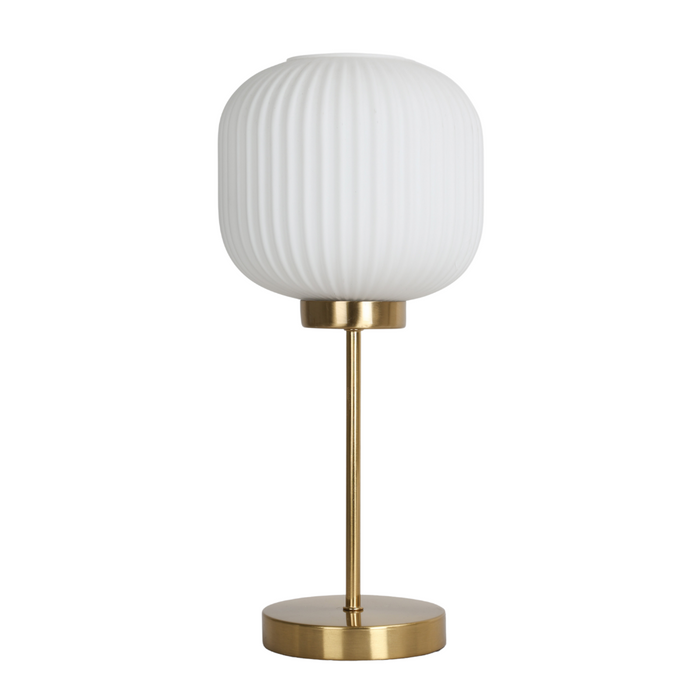 NACRE Modern Metal & Glass Table Lamp – E27, 25W Max