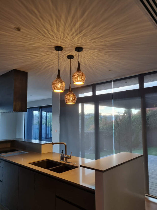 BRILLIANCE Black Metal Industry Design LED Pendant Light