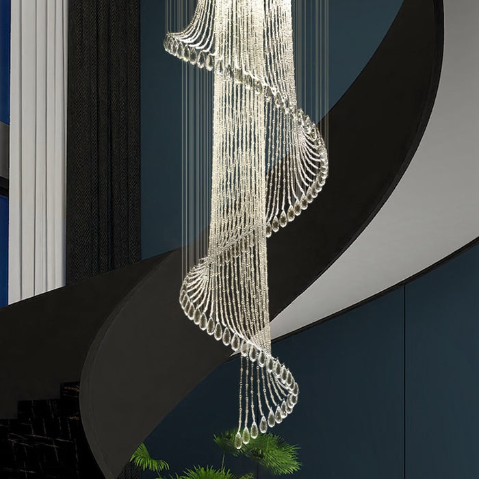 LUMINA Crystal Ball Luxury 2.2m Spiral Chandelier